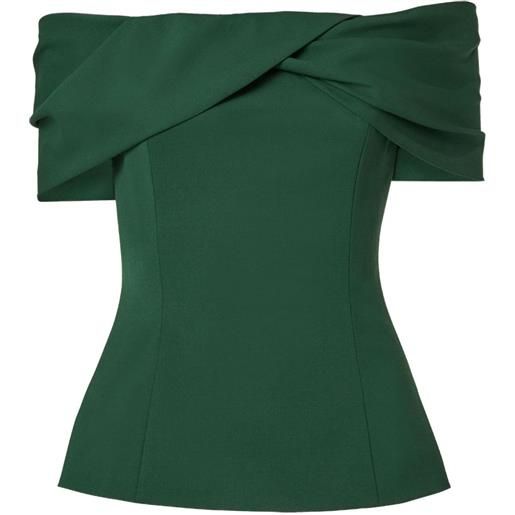 Carolina Herrera blusa con spalle scoperte - verde