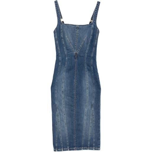 Elisabetta Franchi abito con scollo quadrato - blu