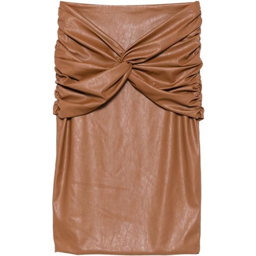 Elisabetta Franchi gonna con arricciatura - marrone