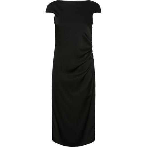 Max Mara abito midi con spacco laterale - nero