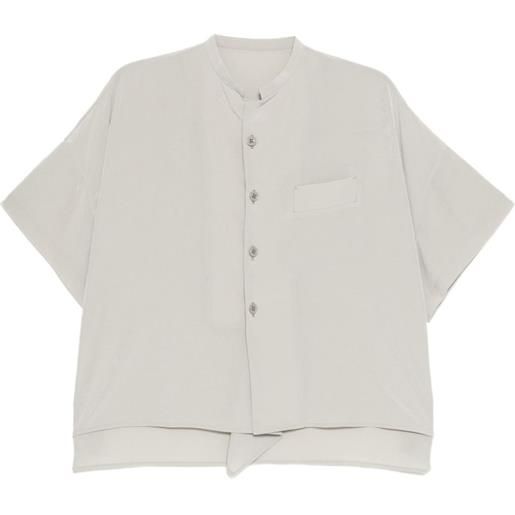 Y's camicia in crêpe-de-chine - grigio