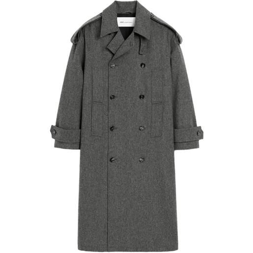 AMI Paris trench in lana - grigio