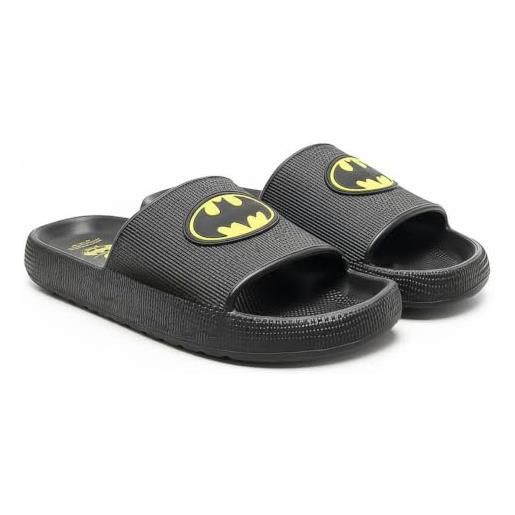 CERDÁ LIFE'S LITTLE MOMENTS pala batman - infradito per bambini, 100% eva, colore nero, con logo batman in rilievo, suola antiscivolo e comode, ideali per spiaggia, piscina e estate, nero, 34/35 eu