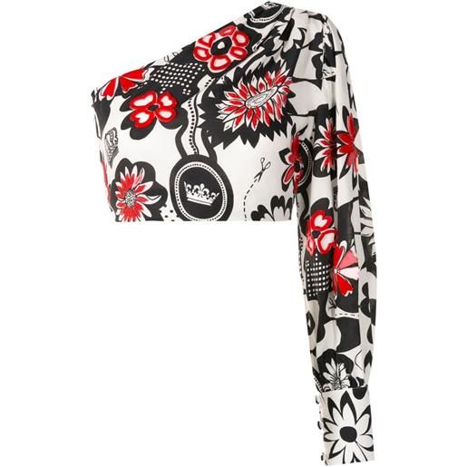 Amir Slama blusa a fiori - bianco