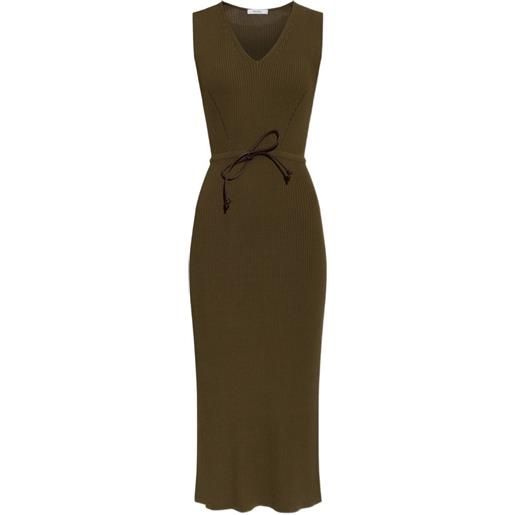 Max Mara abito midi fado con cintura - verde