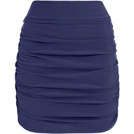 Amir Slama minigonna drappeggiata - blu
