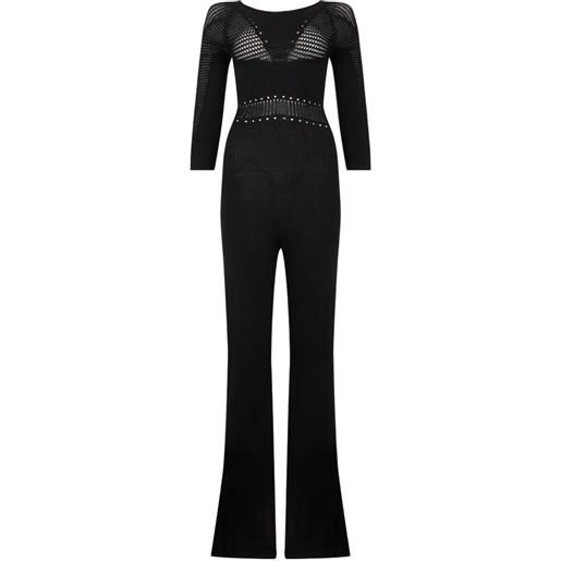 Alberta Ferretti tuta intera svasata - nero