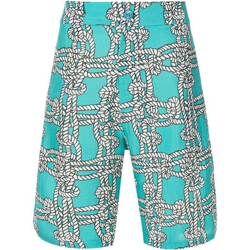 Amir Slama shorts con stampa - blu