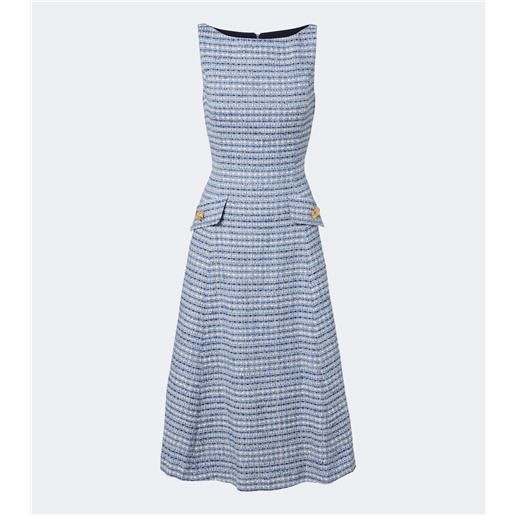 Carolina Herrera abito midi in tweed di misto cotone