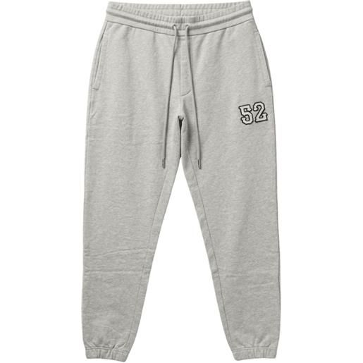 Moncler pantaloni sportivi con coulisse e logo - grigio