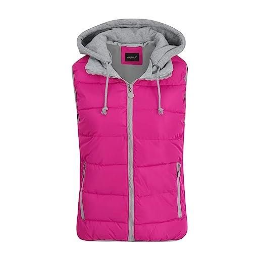 YOUTHUP gilet da donna con cappuccio invernale senza maniche leggero tampone gilet giacca trapuntato