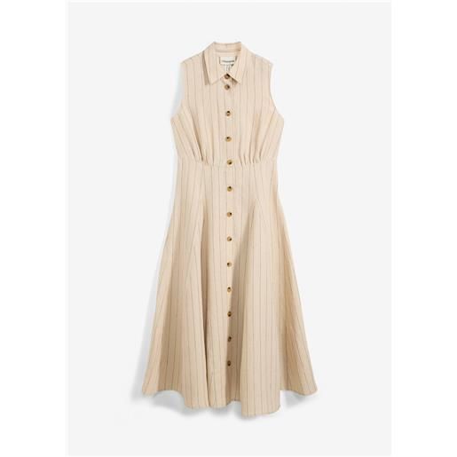bonprix abito chemisier in puro lino-beige
