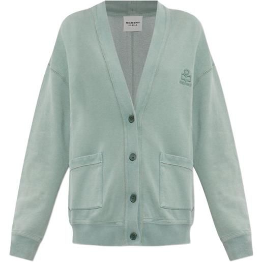 MARANT ÉTOILE cardigan stephy con logo - verde