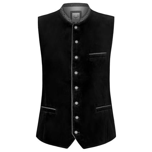 Bergfeuer stockerpoint lorenzo - gilet tradizionale da uomo, taglie 46-64, con chiusura regolabile, perfetto per costumi tradizionali e festività
