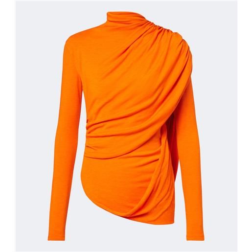 Mugler top a mantella in misto lana