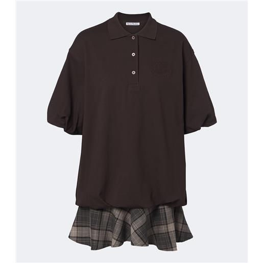 Acne Studios abito polo in misto cotone a quadri