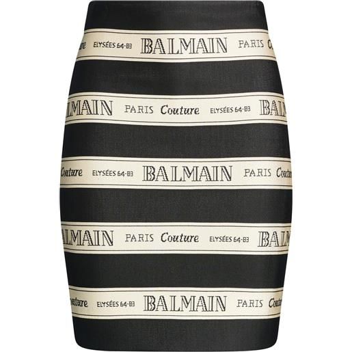 BALMAIN - minigonna - nero