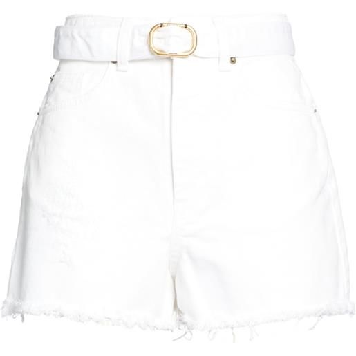TWINSET - shorts jeans - bianco