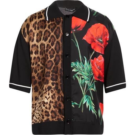 DOLCE&GABBANA - camicia fantasia - nero