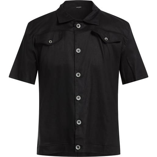 TAKESHY KUROSAWA - camicia tinta unita - nero