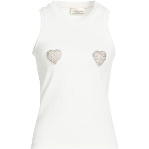 BLUMARINE - canotta - bianco