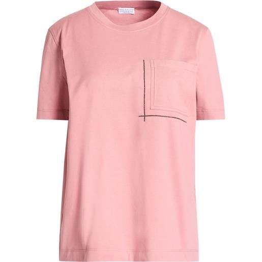 BRUNELLO CUCINELLI - t-shirt - rosa antico