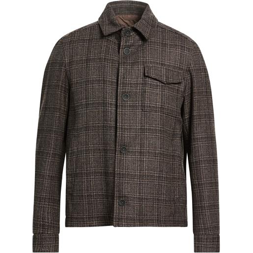 HERNO - camicia a quadri - tortora