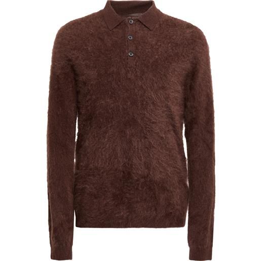 JOHN VARVATOS - maglia in cachemire - testa di moro