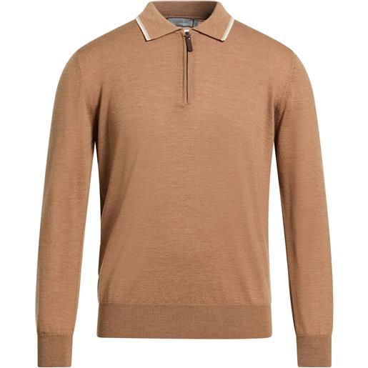 CANALI - maglia con zip - cammello