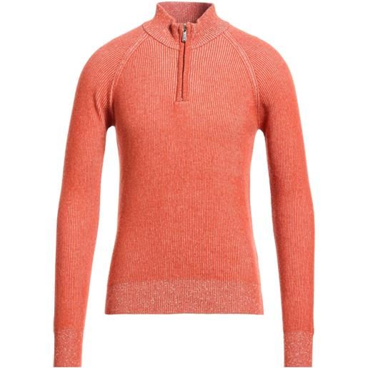 MOORER - maglia con zip - arancione