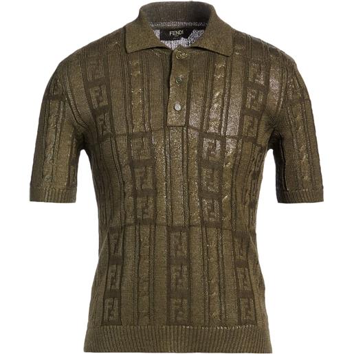 FENDI - polo - verde militare