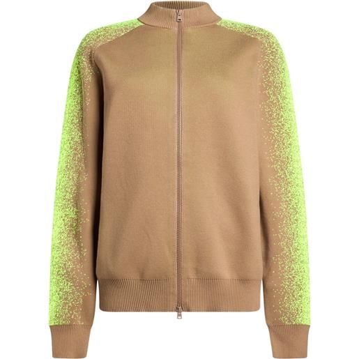 HERNO - maglia con zip - cammello