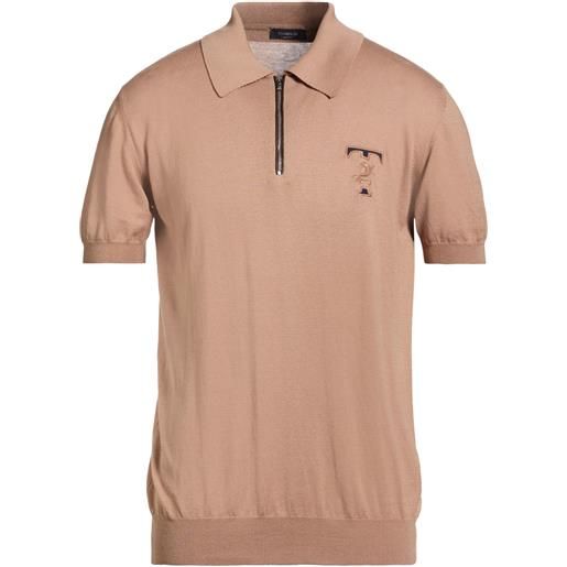 TOMBOLINI - maglia con zip - cammello