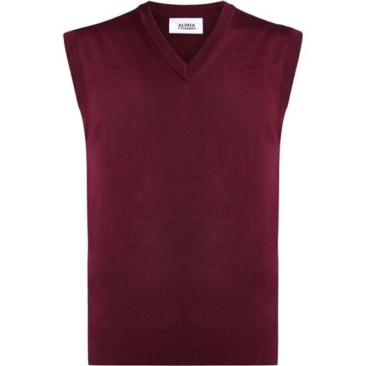 ALPHA STUDIO - maglia gilet - bordeaux