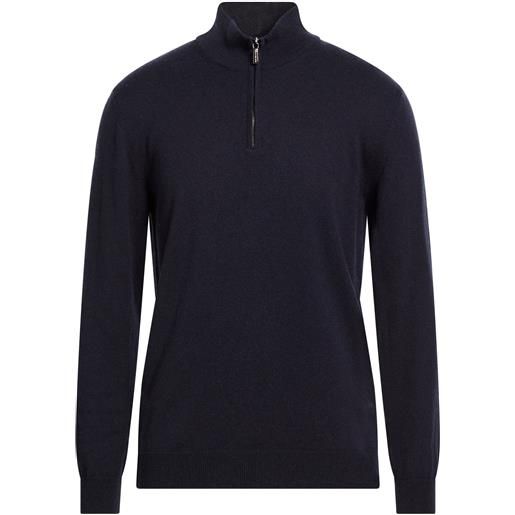 MOORER - maglia con zip - blu navy