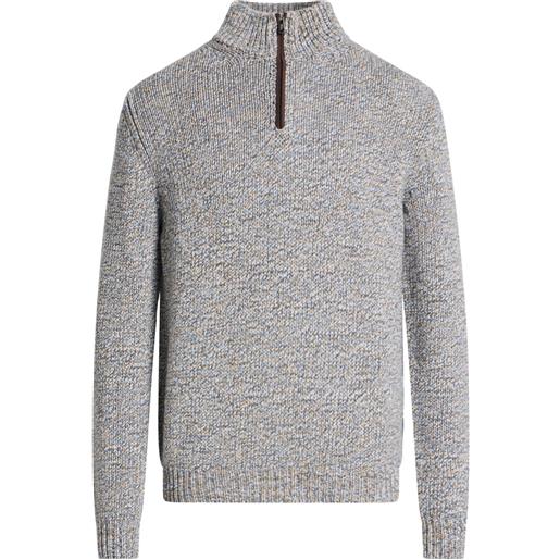 FEDELI - maglia con zip - grigio