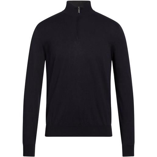 MOORER - maglia con zip - blu notte