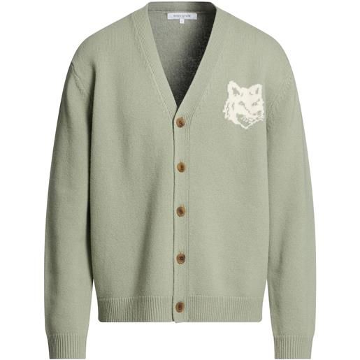 MAISON KITSUNÉ - cardigan - verde chiaro