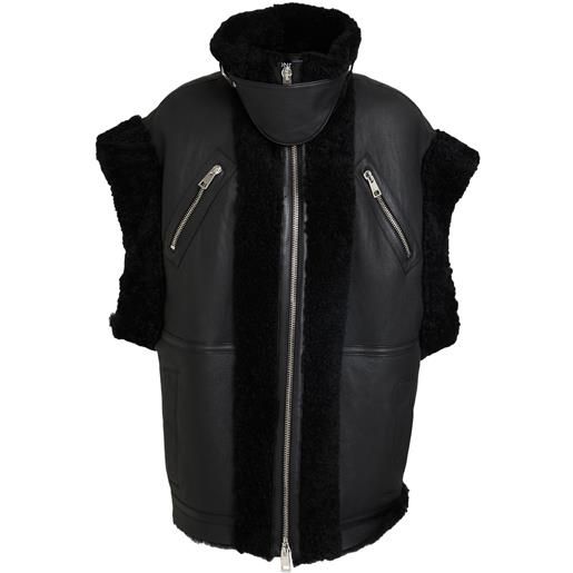 DONDUP - giubbotto pelle - nero