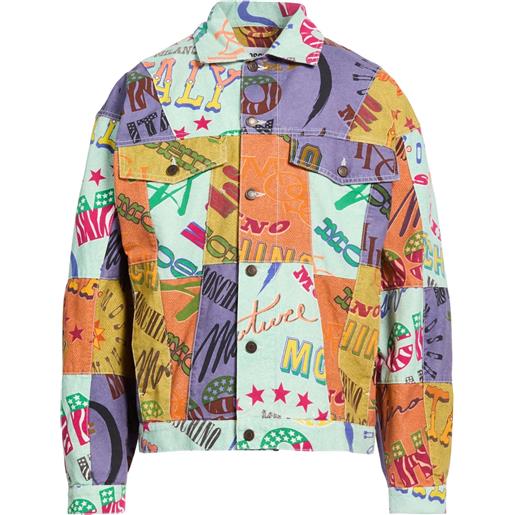MOSCHINO - giubbotto jeans - verde chiaro