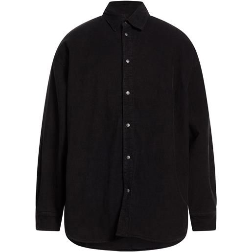 DIESEL - camicia tinta unita - nero