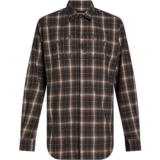 DSQUARED2 - camicia a quadri - marrone