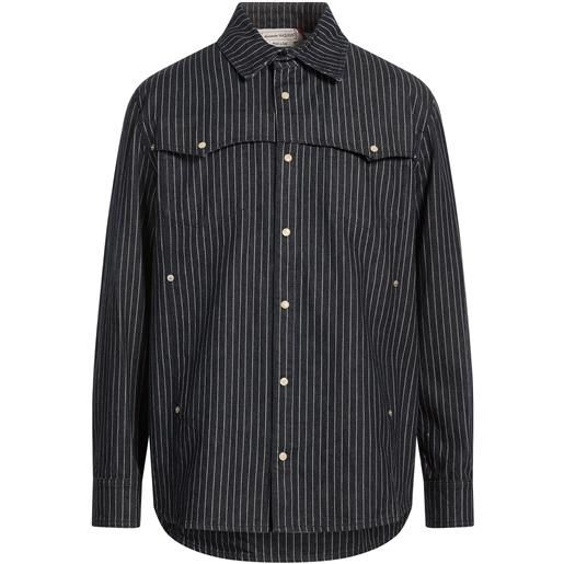 MCQUEEN - camicia di jeans - blu