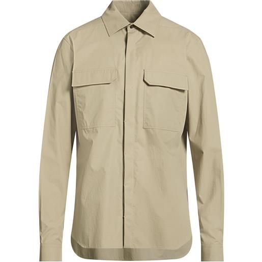 RICK OWENS - camicia tinta unita - verde salvia
