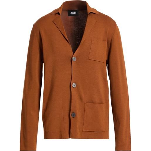 ALPHA STUDIO - cardigan - cuoio