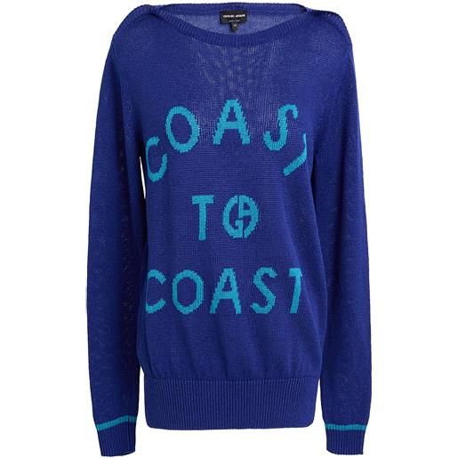GIORGIO ARMANI - pullover - blu china
