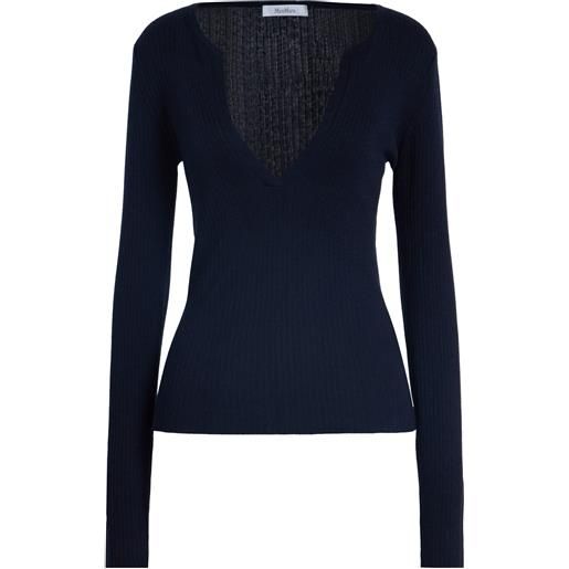 MAX MARA - pullover - blu notte