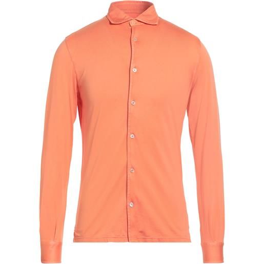 FEDELI - camicia regular fit - mandarino
