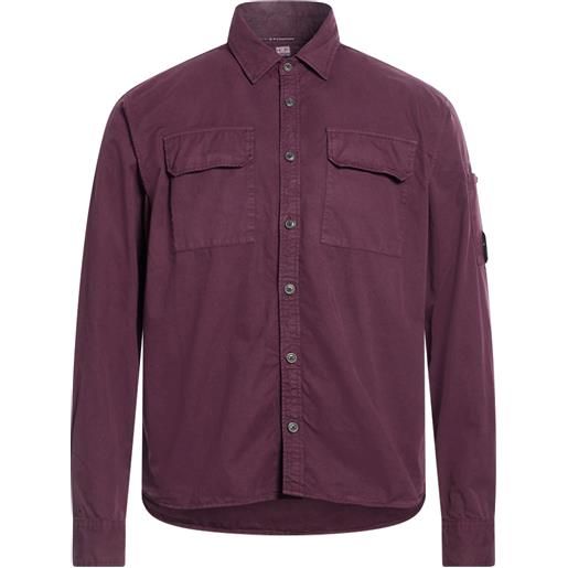 C.P. COMPANY - camicia tinta unita - porpora