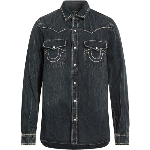 TRUE RELIGION - camicia di jeans - blu